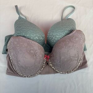 Victoria's Secret Body By Victoria Perfect Coverage Pink Bra 36DD Lot Of 2